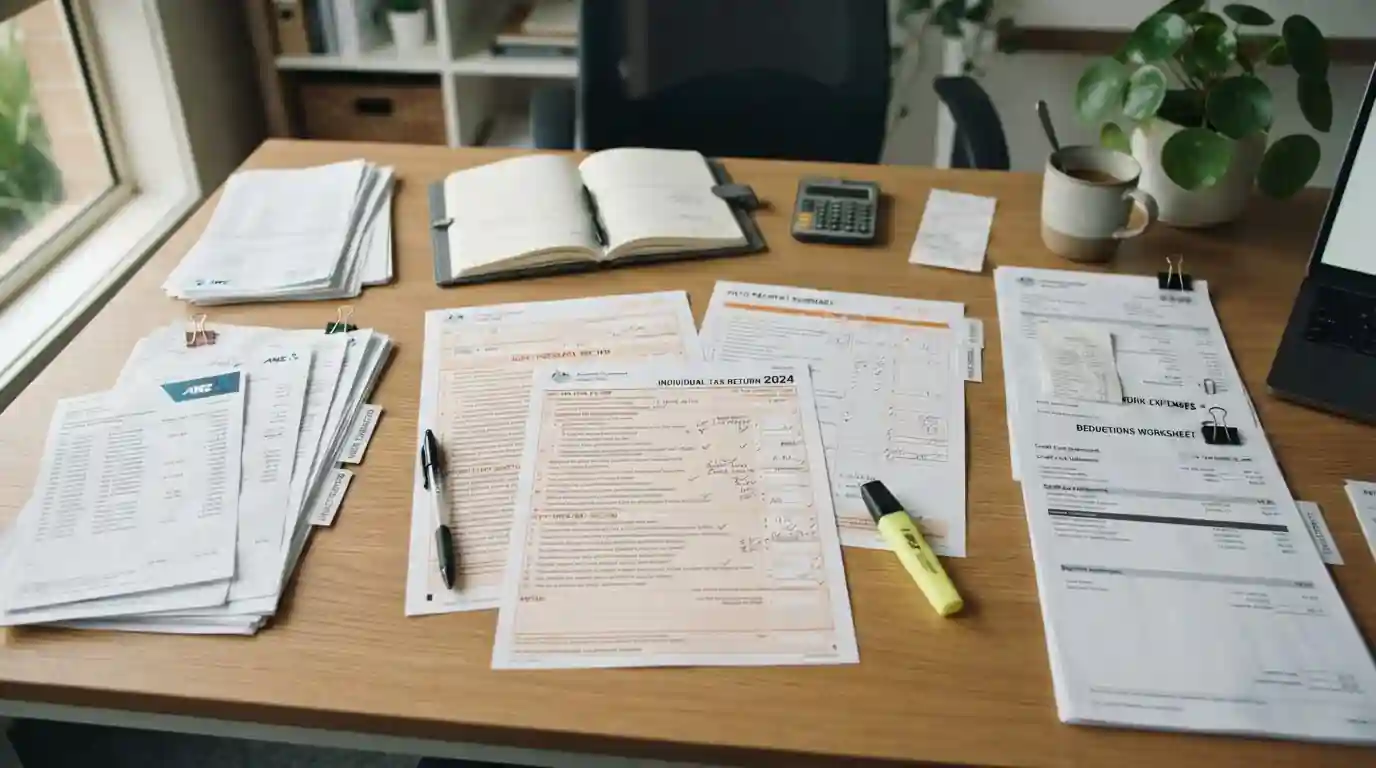 Australian tax form with cryptocurrency transaction records and CGT calculation