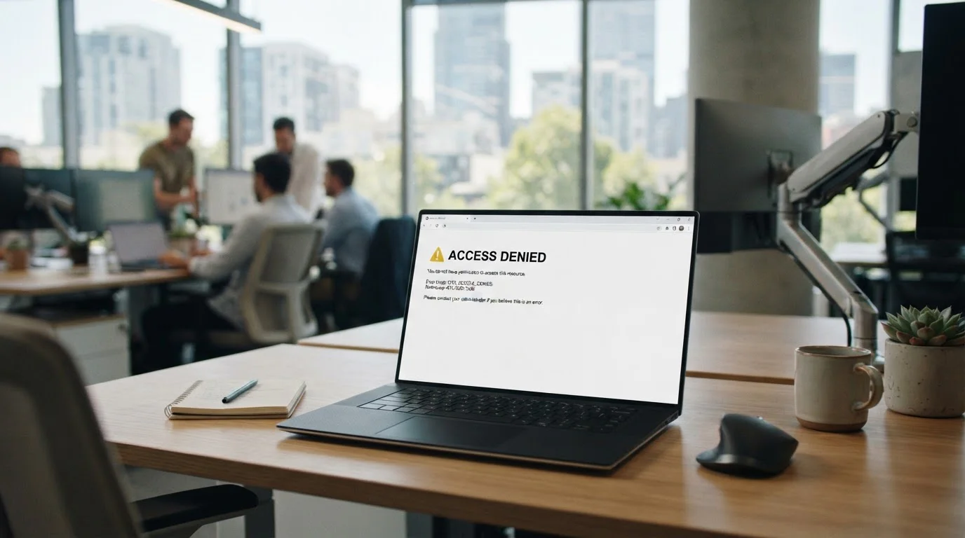 ACMA domain block notice on computer screen