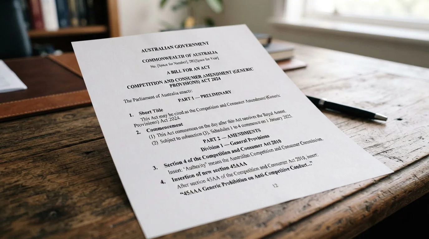 Australian Communications and Media Authority document excerpt with legal text
