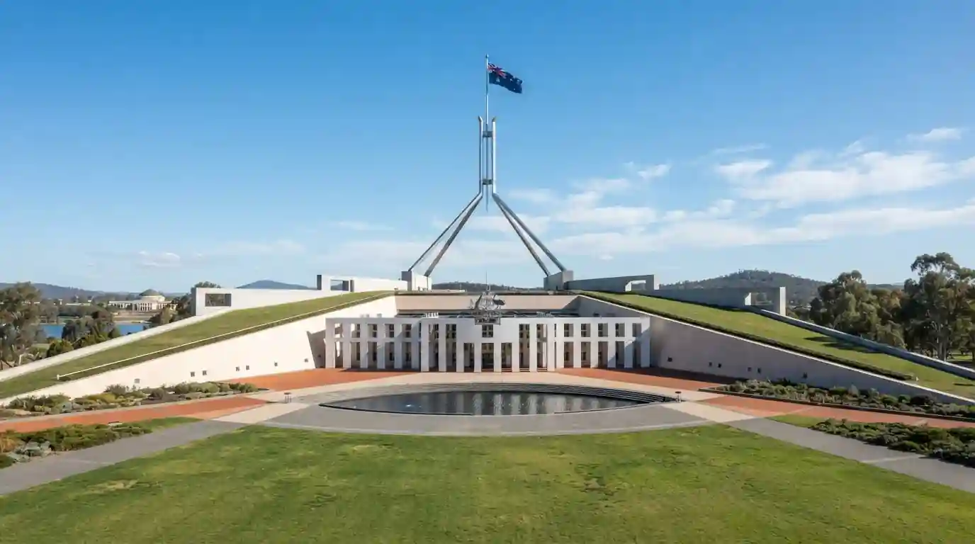 Australian parliament building representing IGA legislation enforcement
