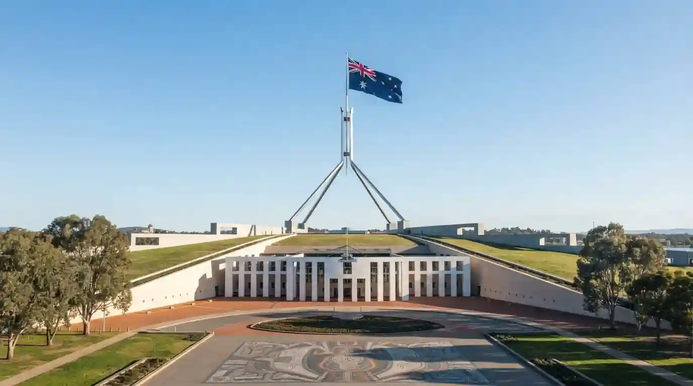 Parliament House Canberra representing Australian gambling legislation and regulatory framework