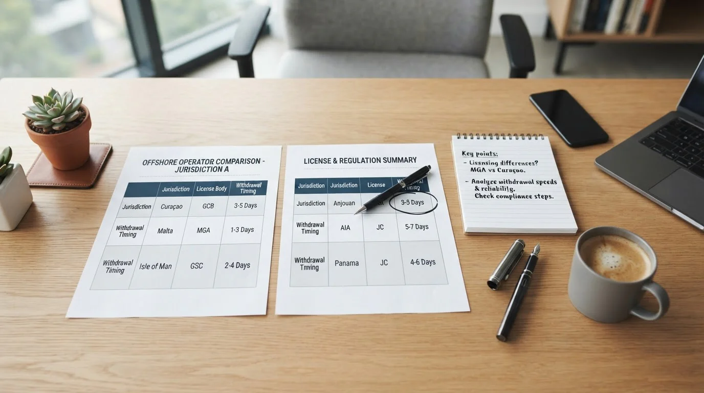 Comparison of offshore casino licenses and withdrawal methods for CashToCode users