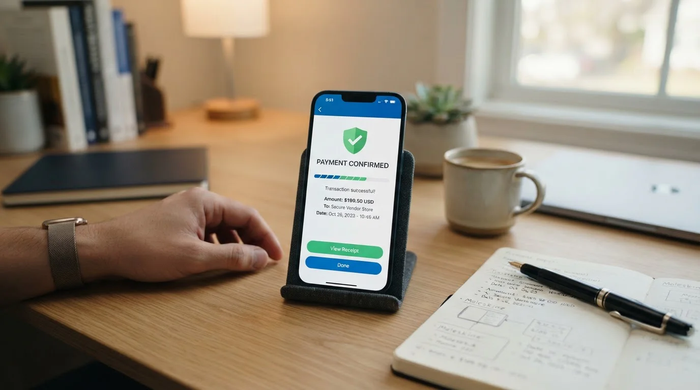 E-wallet interface showing instant casino deposit with privacy protection