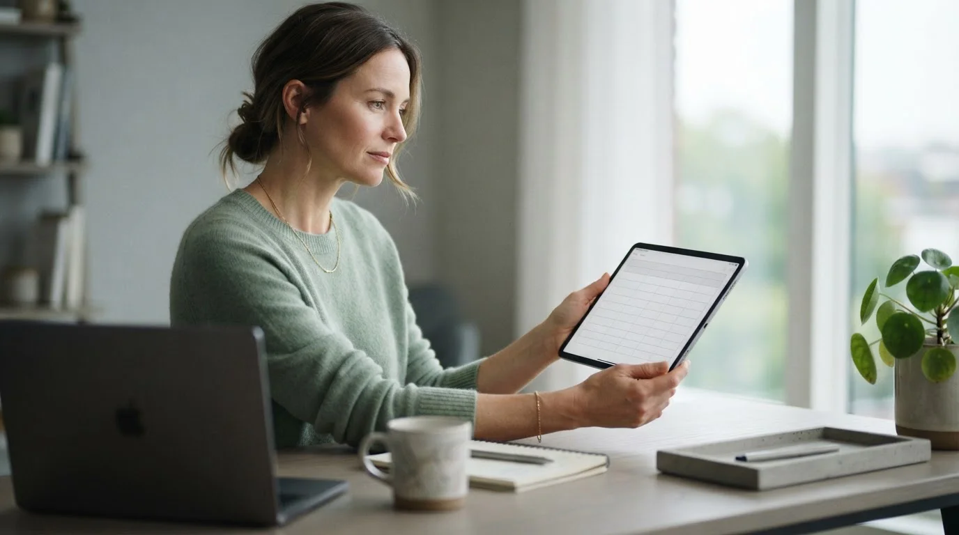 Person comparing online casino cashier screens on a tablet at a desk