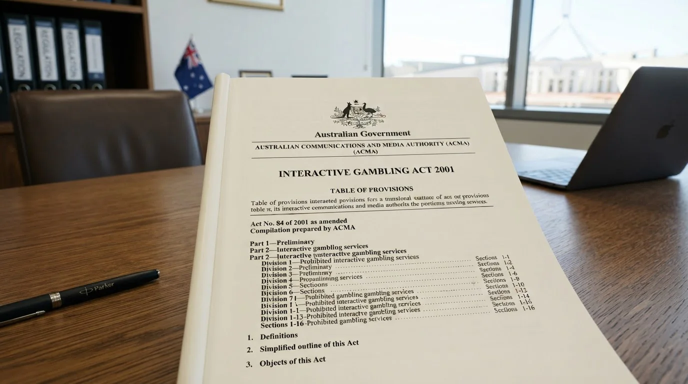 Australian Communications and Media Authority enforcement document with IGA 2001 statute text