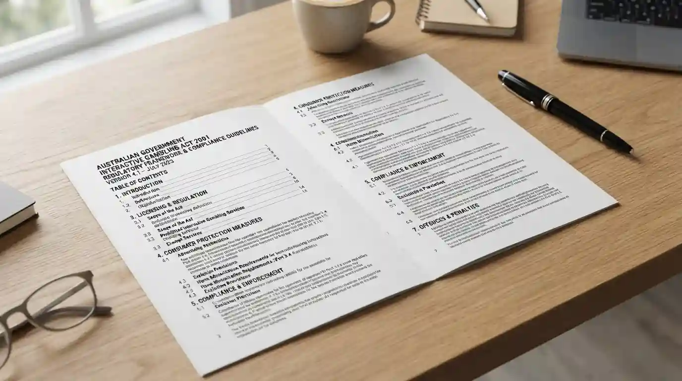 Document showing Interactive Gambling Act regulatory framework