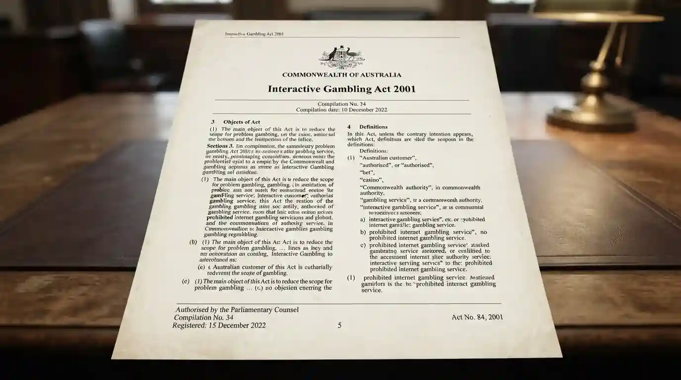 Interactive Gambling Act document with Australian legal framework outline