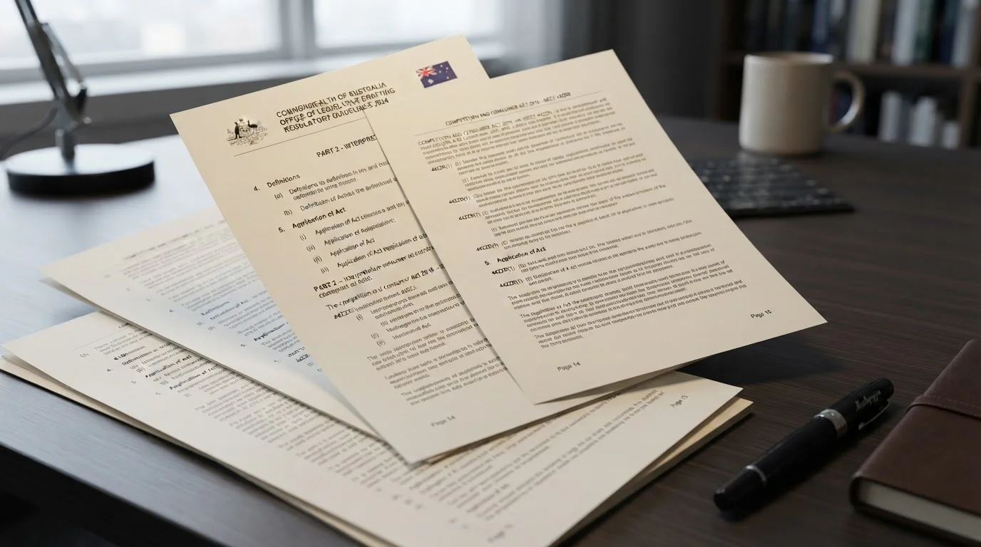 Document showing Interactive Gambling Act 2001 legal text with ACMA enforcement guidelines