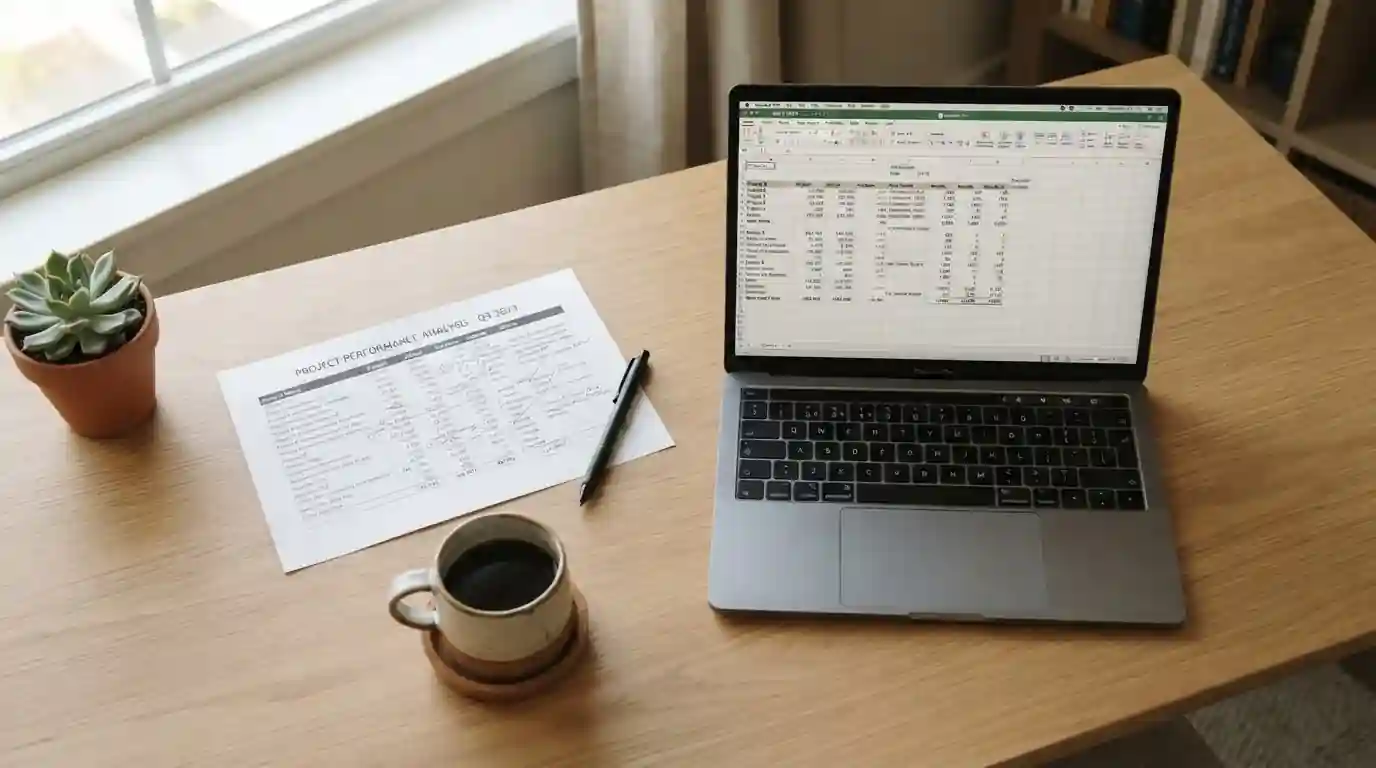 Offshore casino comparison document with laptop and coffee