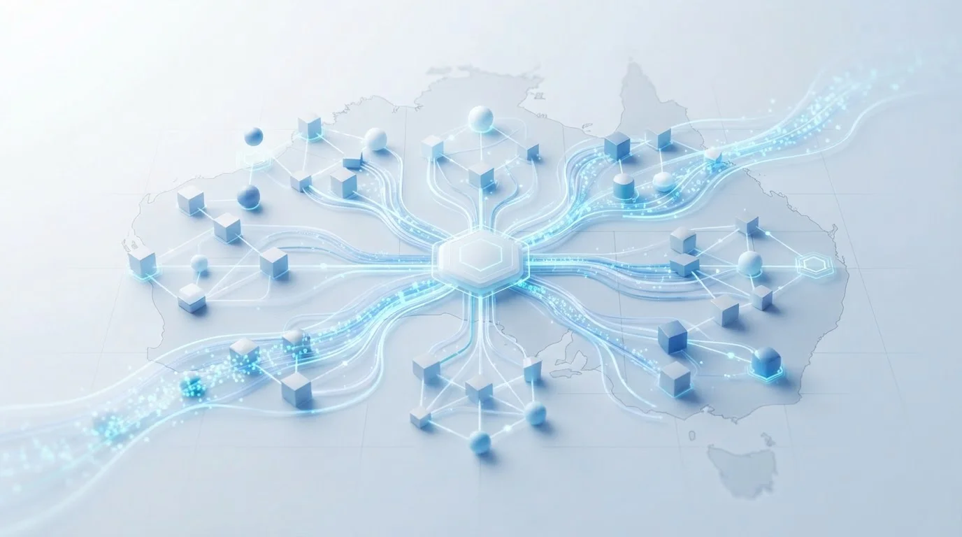 NPP payment network diagram showing real-time clearing between Australian banks
