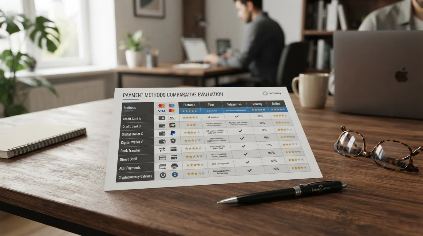 Payment method comparison table showing Osko versus cards, e-wallets, and crypto
