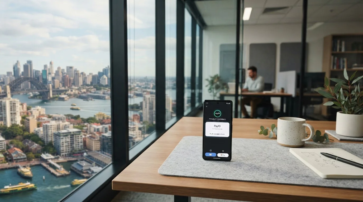 Australian mobile phone showing casino payment options with PayID, Apple Pay and Google Pay